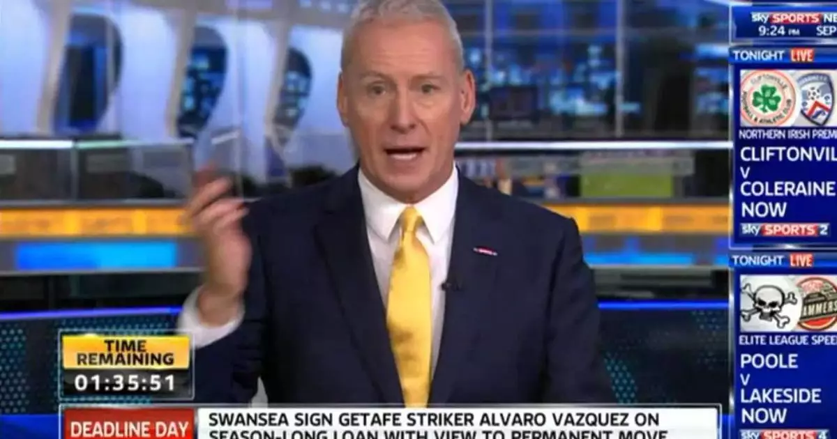 Loves it does Jim. Image: Sky Sports News