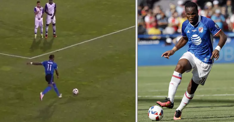 WATCH: Didier Drogba Embarrasses Goalkeeper With Free-Kick In First 60 Seconds 