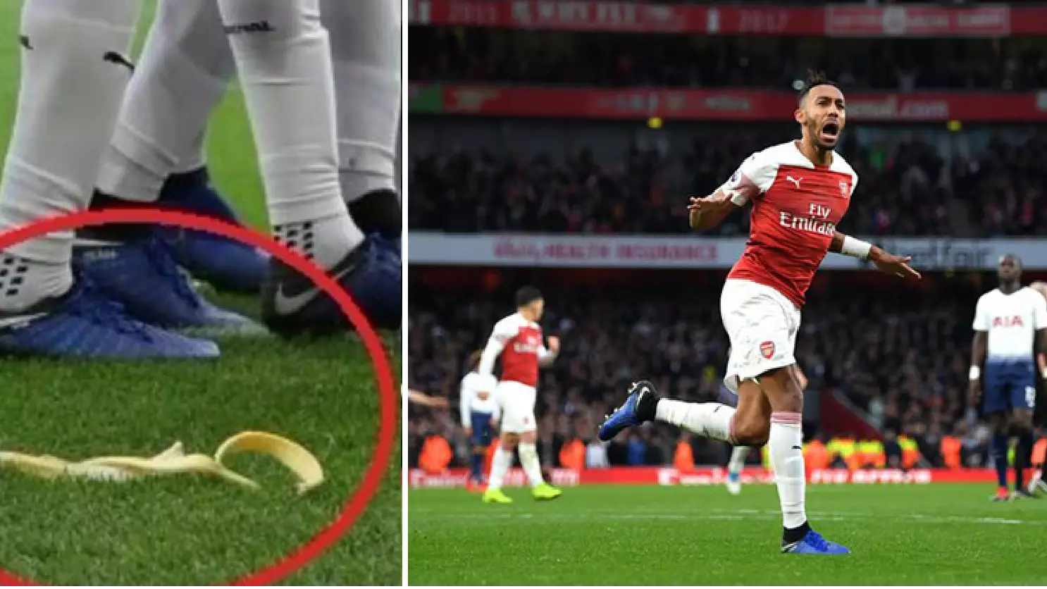 Spurs Fan Arrested For Throwing Banana Skin At Arsenal's Pierre-Emerick Aubameyang 