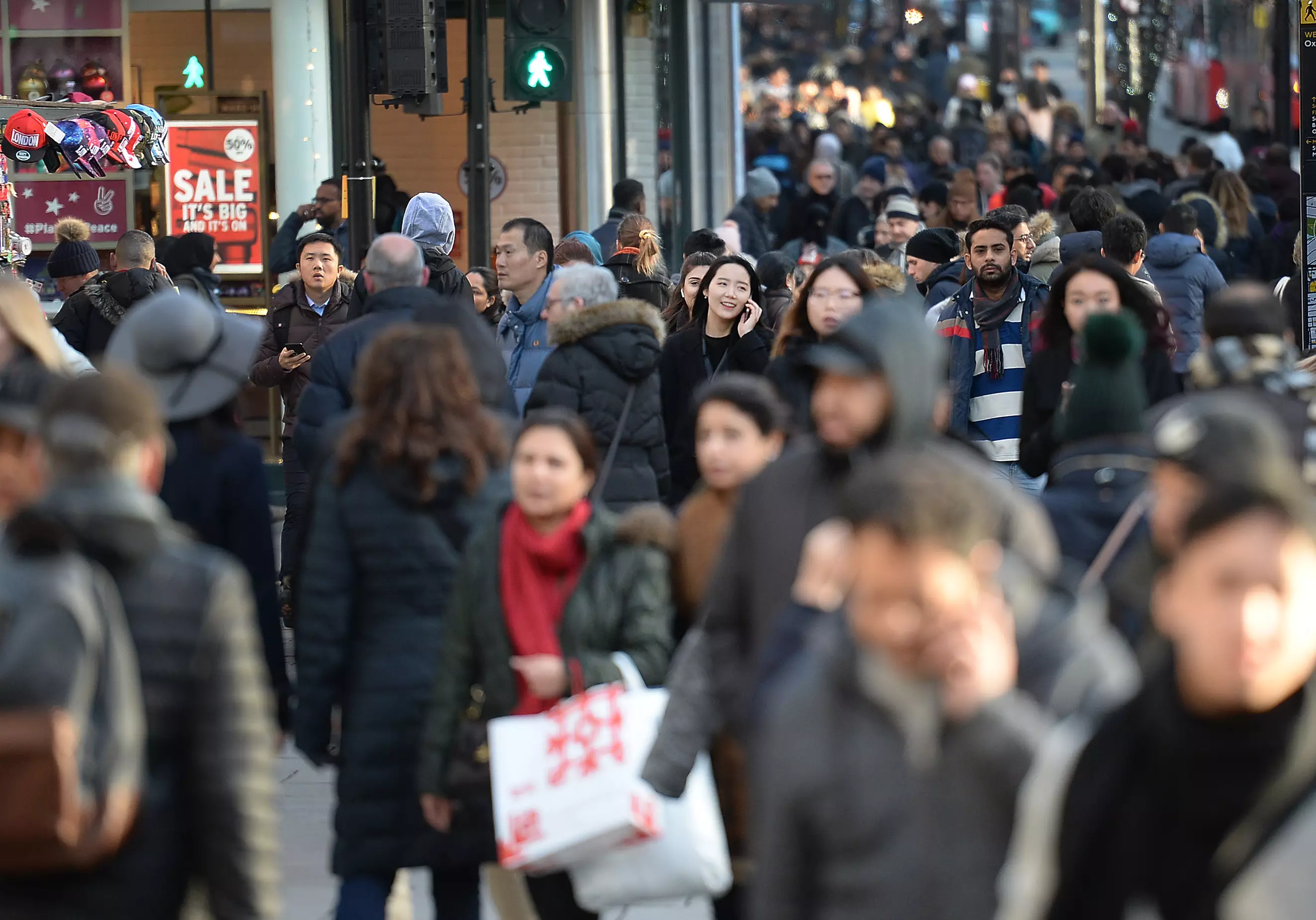 Shoppers flock to their local high streets to make the most of the low prices (