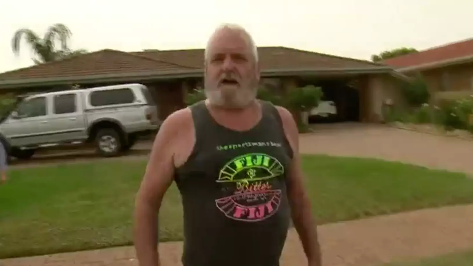 Aussie Man Lashes Out When Questioned Why He Flies Nazi Flag Above Home