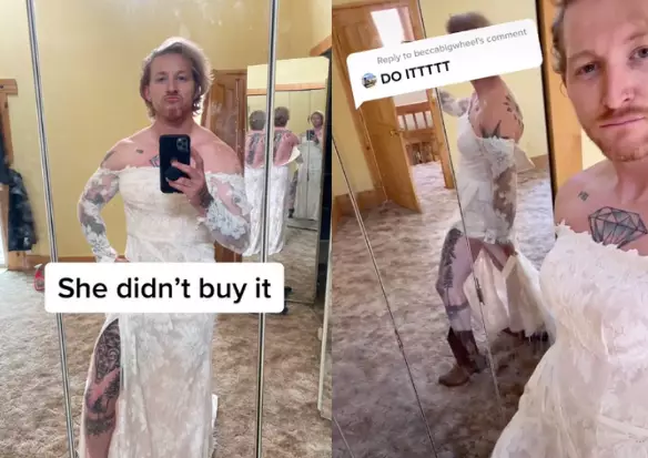 The woman didn't buy the dress in the end (