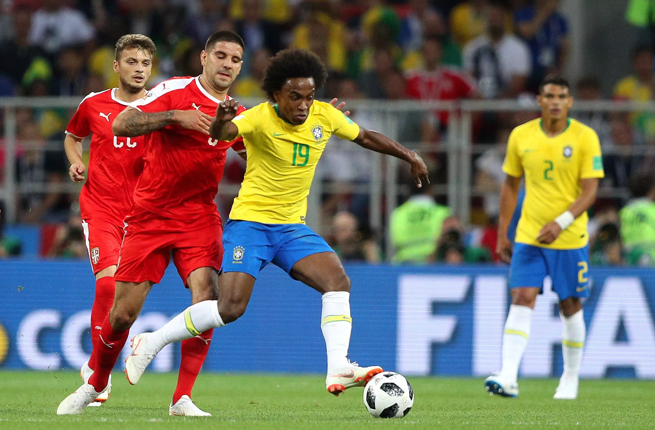 Willian in World Cup action. Image: PA