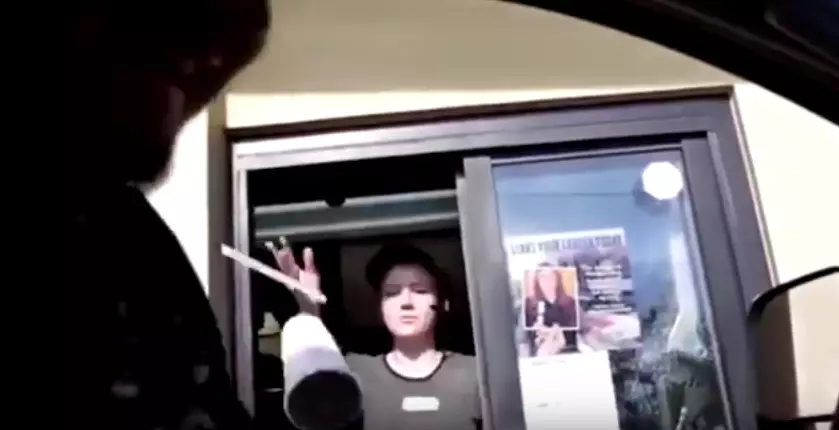 Beautiful Moment A Pissed Off Maccie's Worker Chucks Coke Over A Prankster