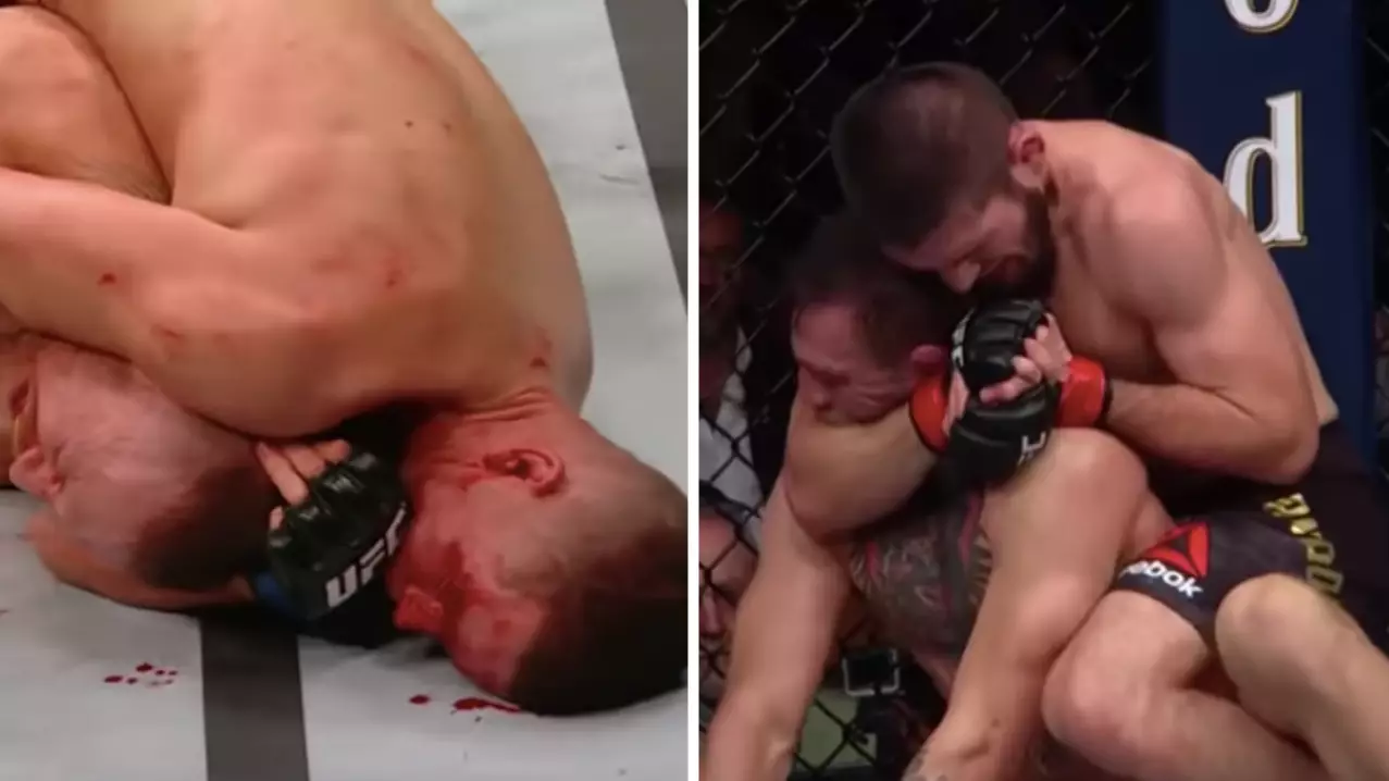 Khabib Trolls Conor McGregor With Pictures Of Him Getting Choked Out At Different Weight Classes