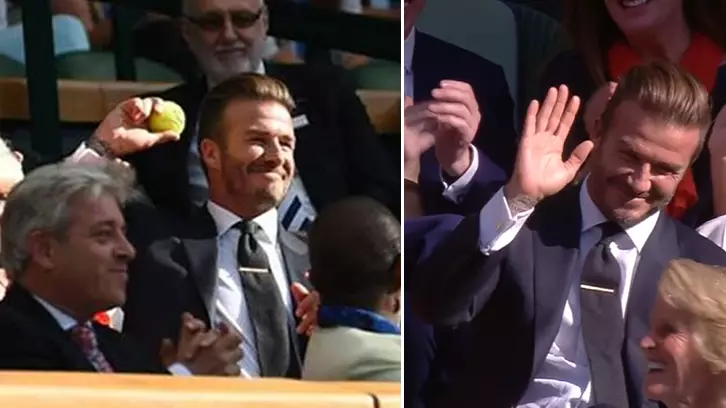 Throwback To When David Beckham Caught A Tennis Ball At Wimbledon
