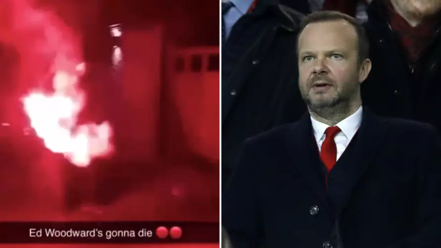 Manchester United Release Strong Statement After Fans Throw Flares At Ed Woodward's House