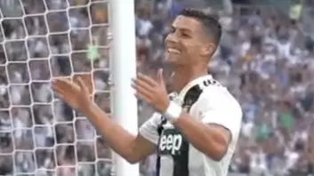 Cristiano Ronaldo's Brilliant Reaction After Missing A Sitter On His Home Debut For Juventus