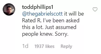 Todd Phillips' reply.