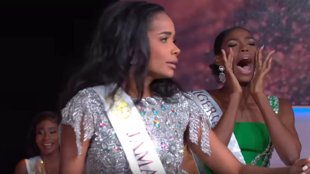 Internet Praises Miss Nigeria's Reaction To Miss Jamaica Winning Miss World 2019