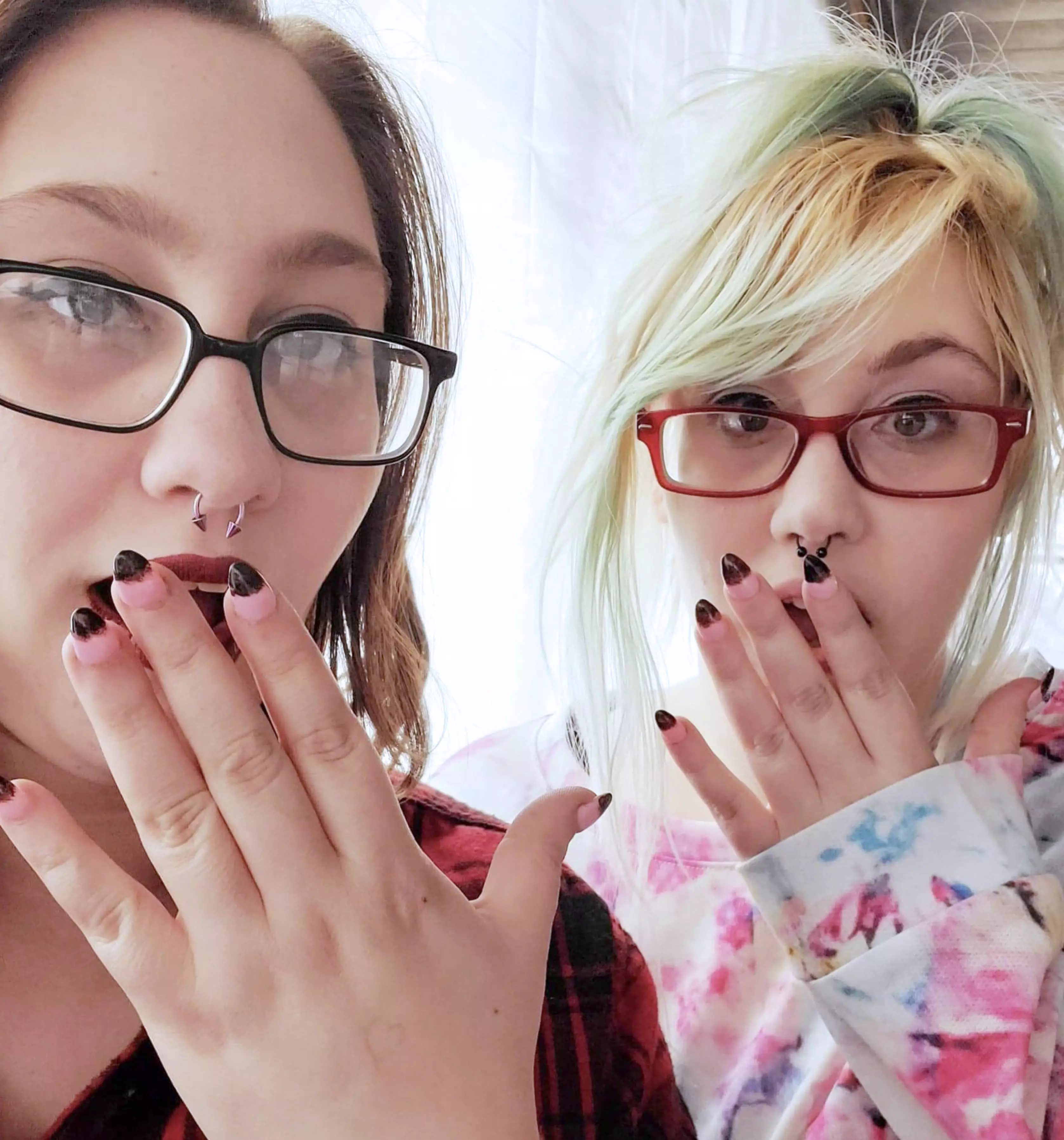 Serina and her twin sister Cheyanne had decided to get matching manis to celebrate a recent promotion (