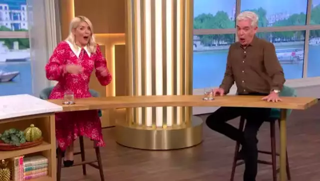 Holly and Phil couldn't contain their laughter when a nudist flashed his penis live on air (