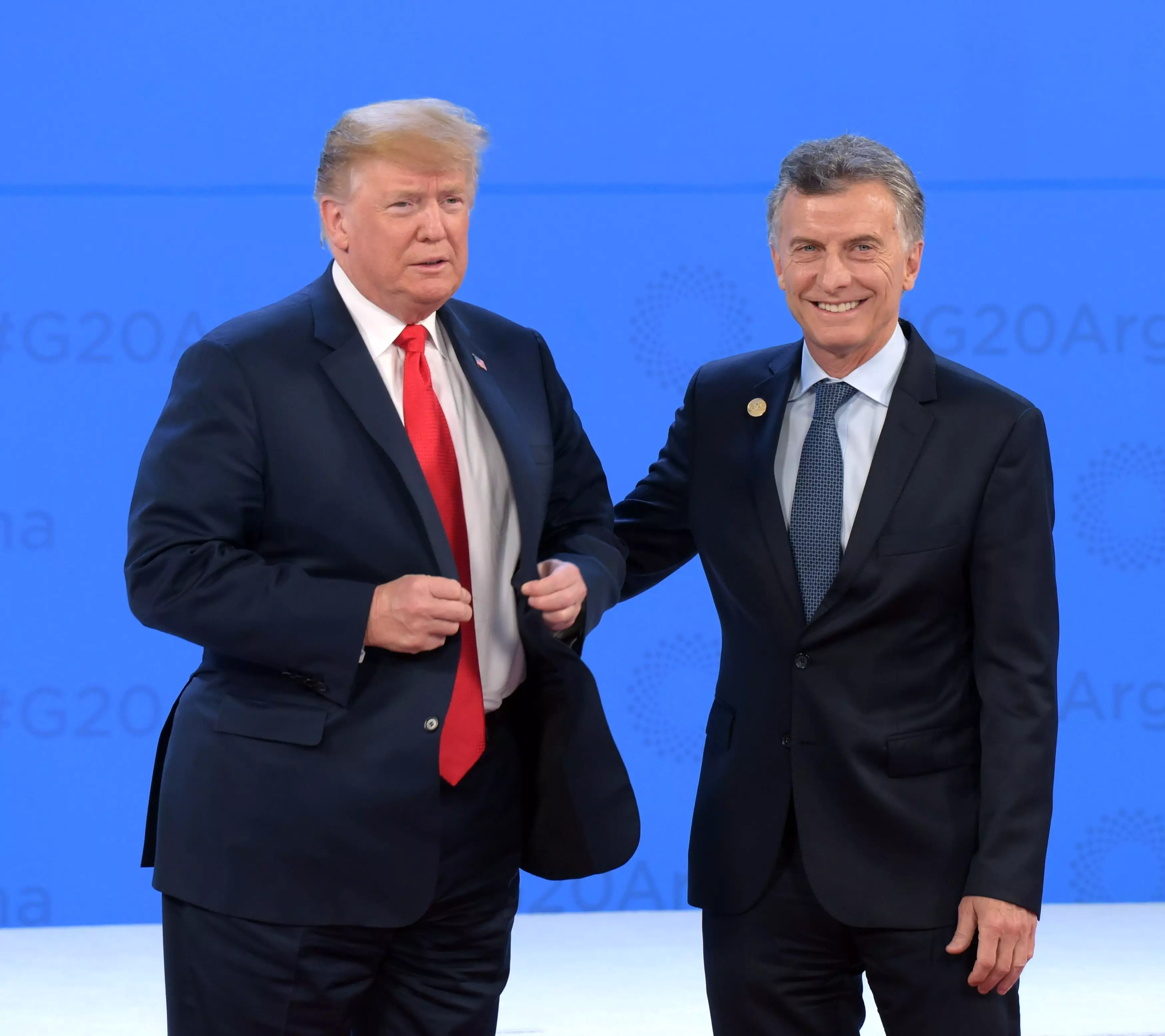 Trump and Macri at the G20 summit.