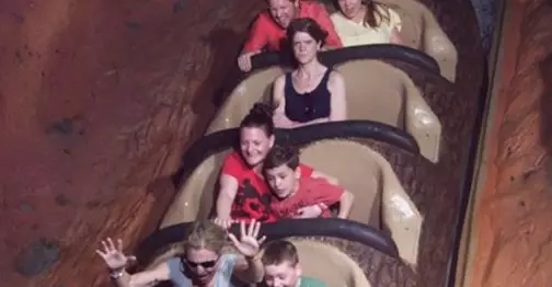 Angry Woman On A Theme Park Ride On Brink Of Becoming The Best Meme Ever
