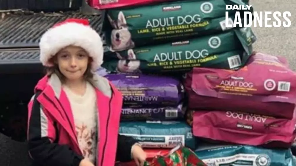 Eight-Year-Old Girl Donates 600lbs Of Pet Food To Animal Shelter 