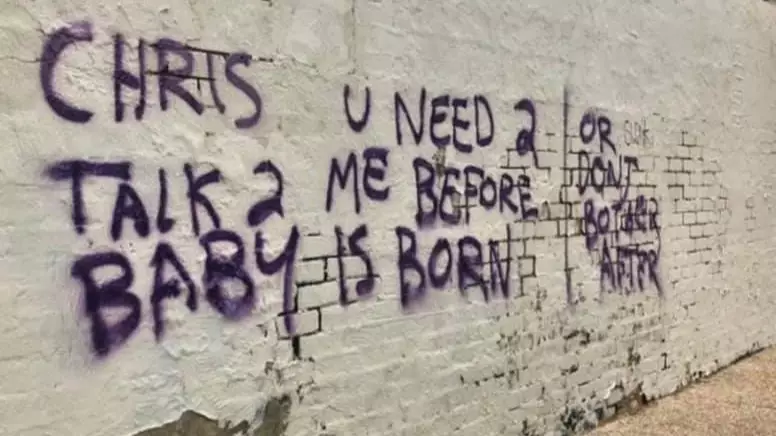 Police Catch Woman After She Went On Graffiti Rampage Asking For Chris To Call Her