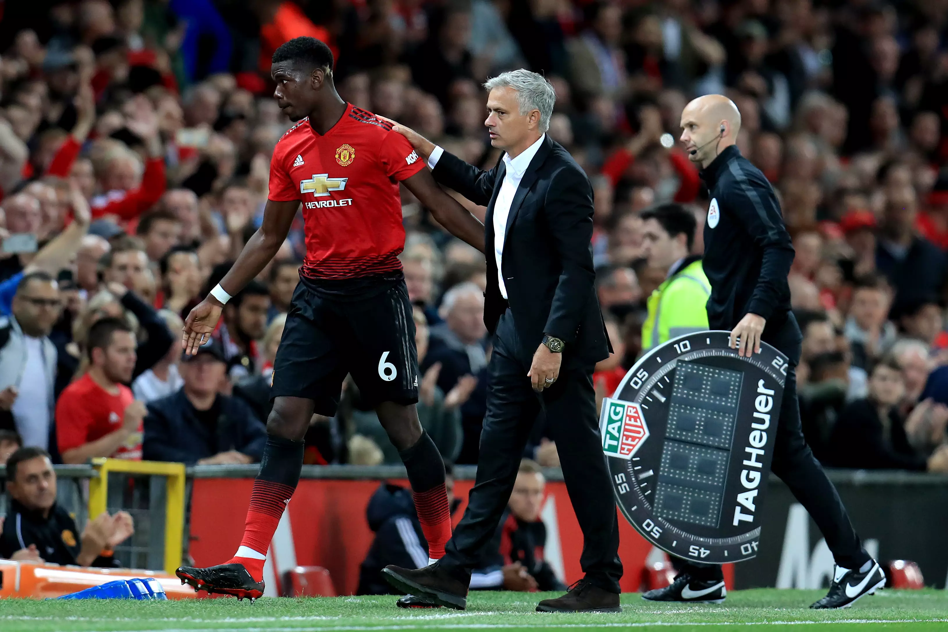 Mourinho gave Pogba the captain's armband at the beginning of the season. Image: PA Images