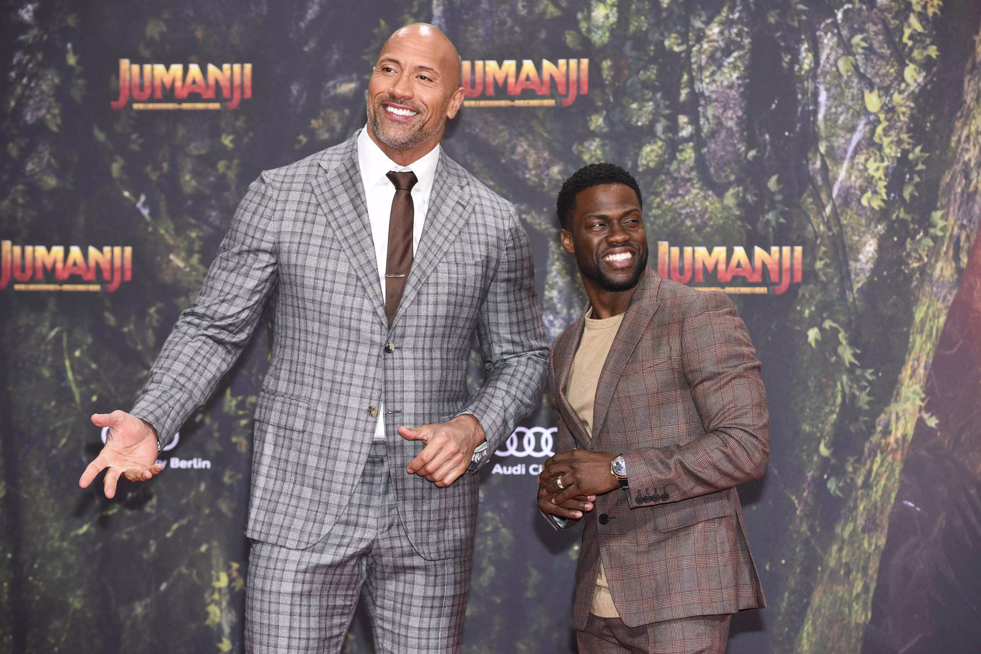 Kevin Hart and The Rock.