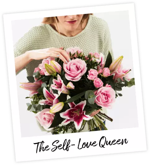 The Self Love Queen bouquet is bold, bright and takes its cue from Lizzo with pink lillies and voluptuous roses (