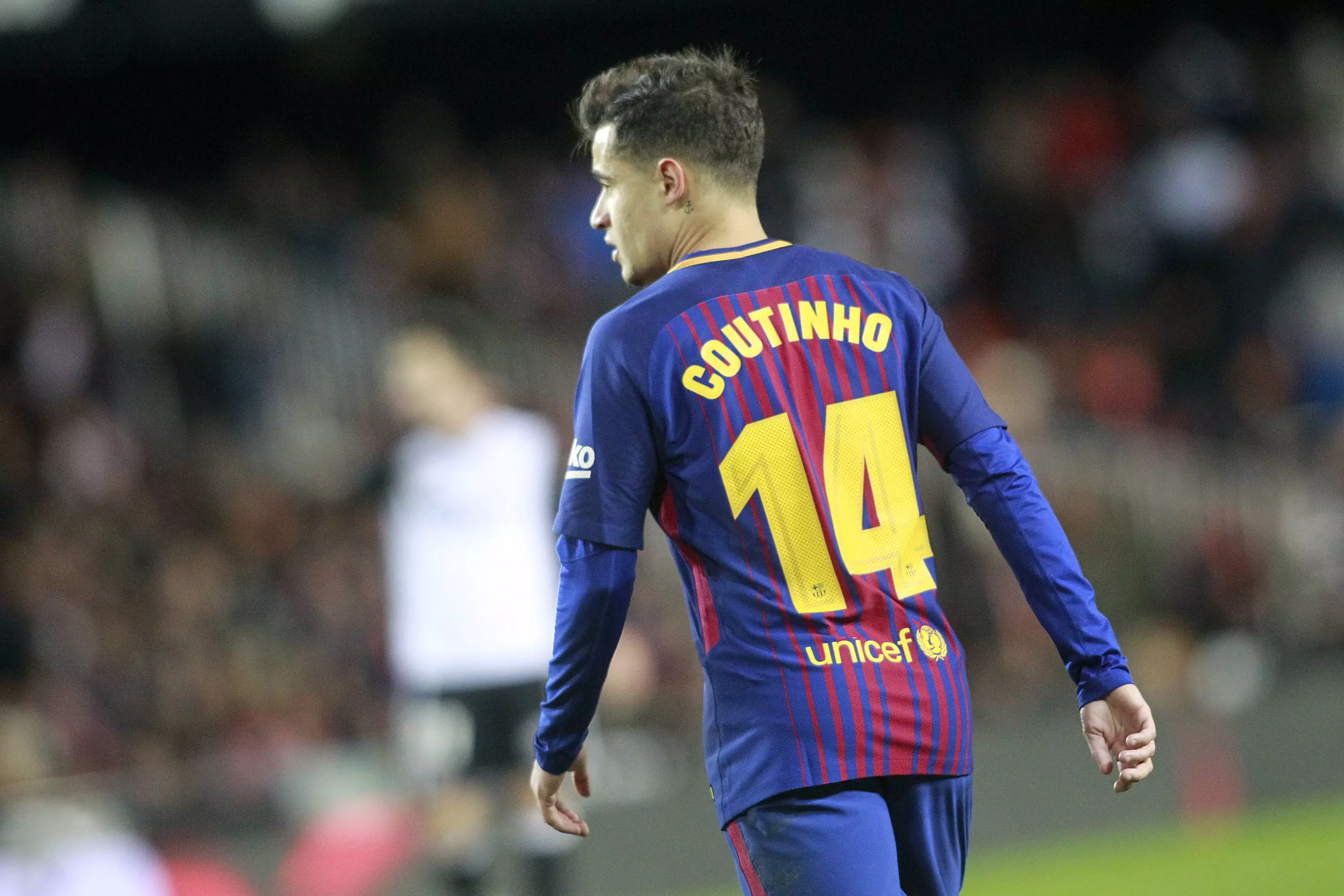 Coutinho has worn 14 at Barca before. Image: PA Images