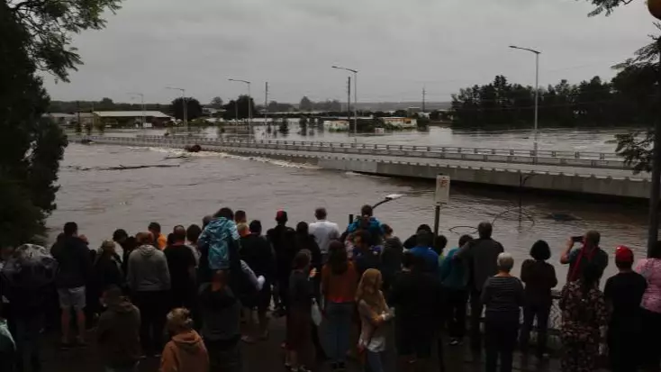 $100 Million 'Flood-Proof' Bridge Gets Flooded In Western Sydney