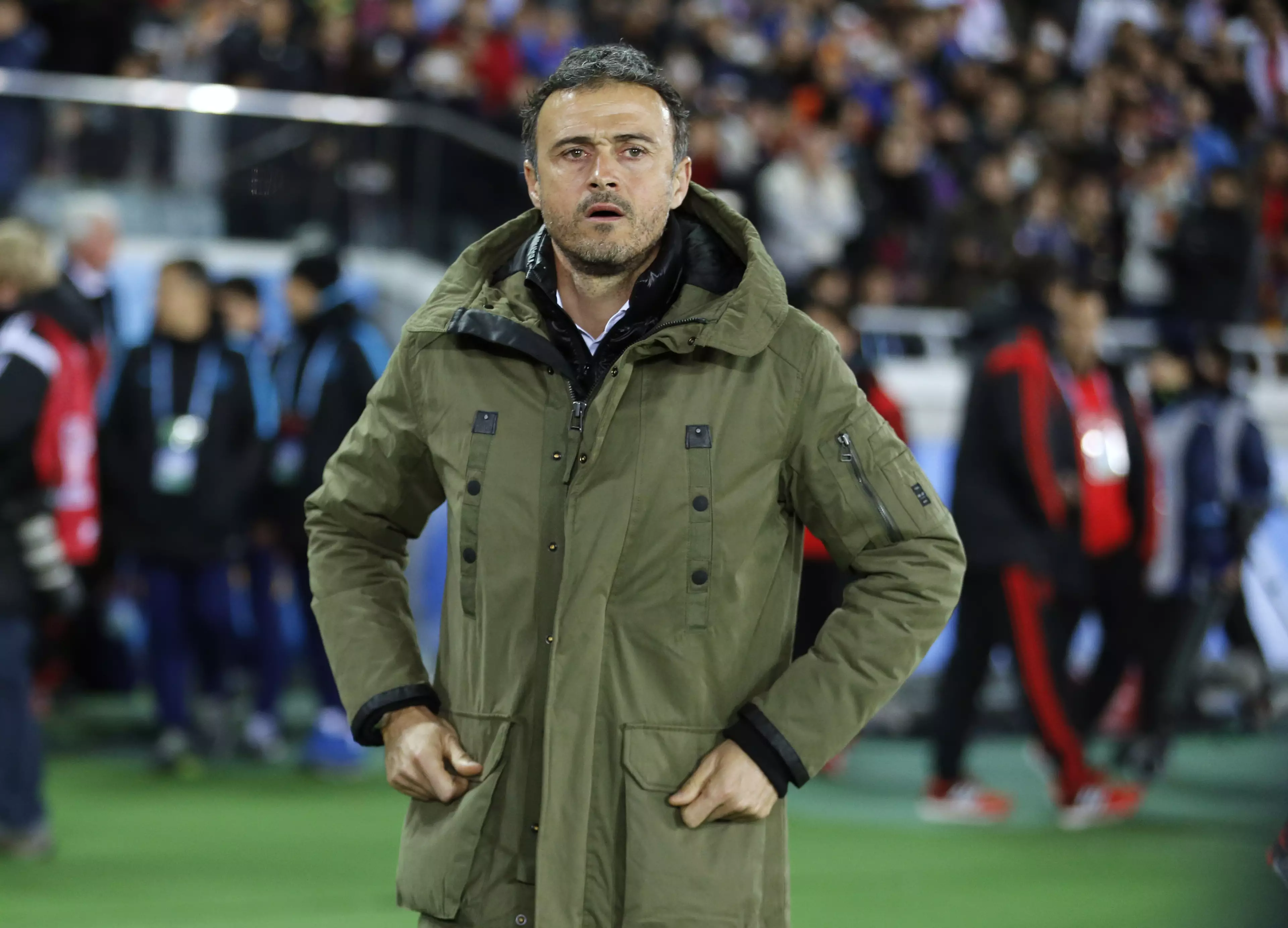 Luis Enrique and his very good jackets could be making their way to the dugout at Stamford Bridge, very soon. Images: PA