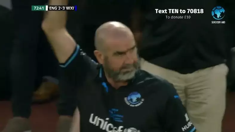 The Moment 'King' Eric Cantona Returns To The Old Trafford Pitch  