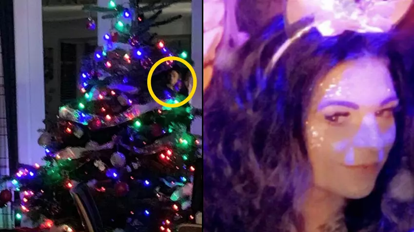Carer Took Picture Of 'Ghost Face' On Christmas Tree Bauble