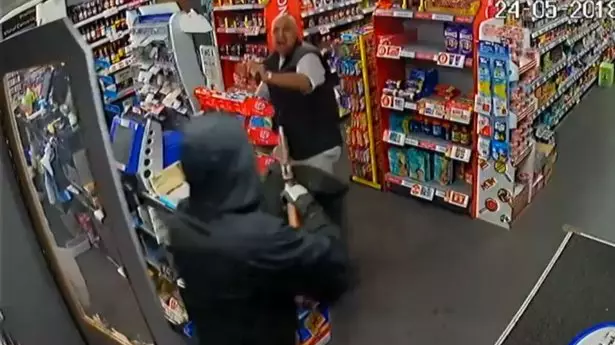 Shopkeeper Chases Off 'Shotgun' Wielding Robber With Just A Magazine