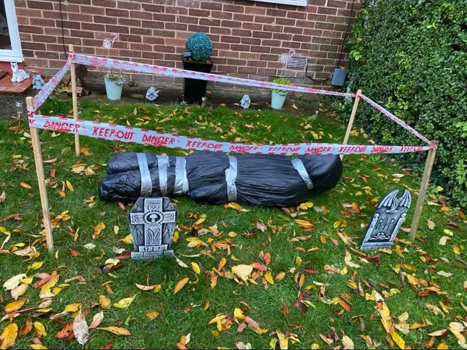 The 'corpse' was a Halloween prop last year.