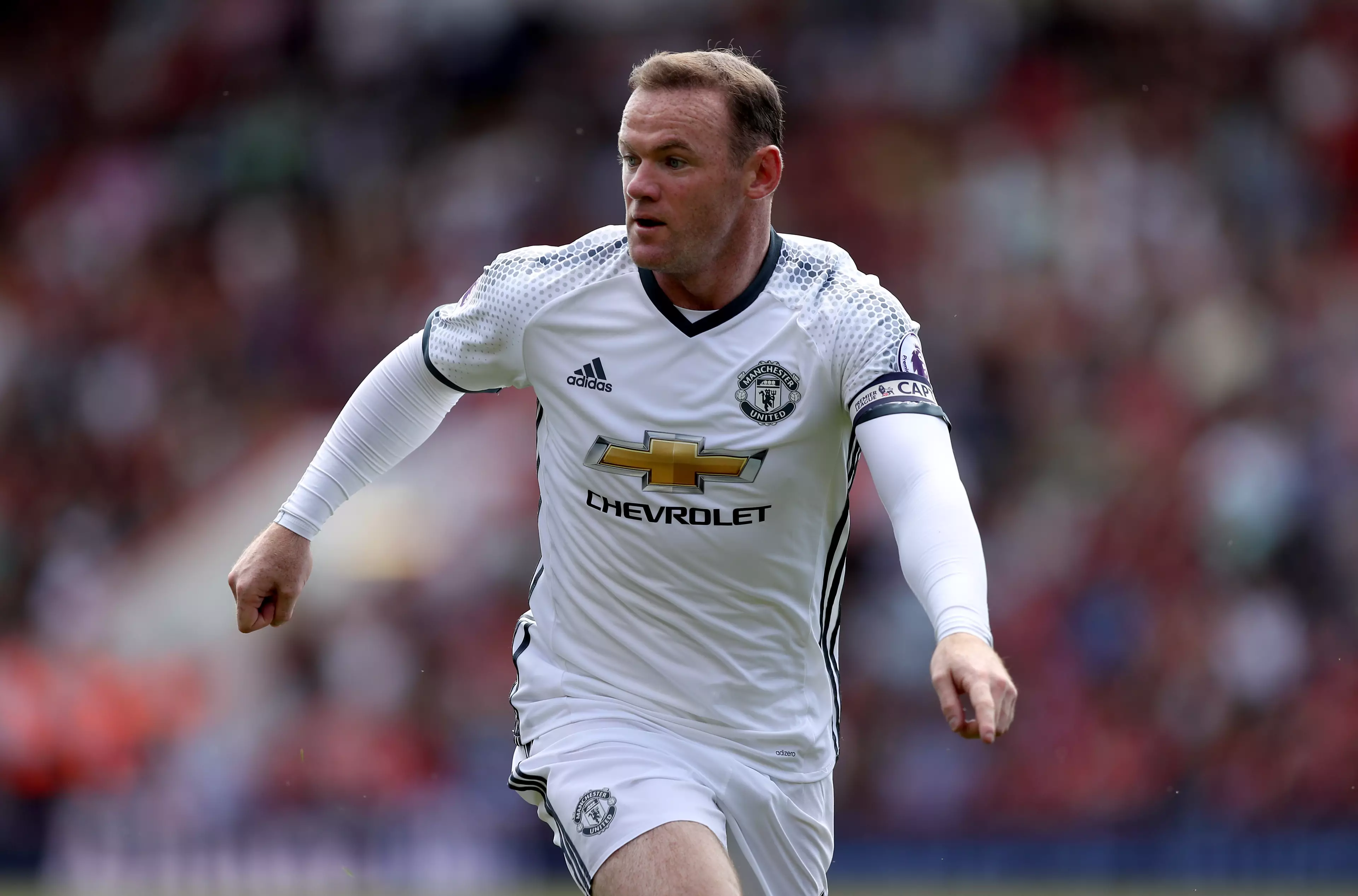 United last wore a white kit back in 2016, Wayne Rooney's last season at the club. (Image