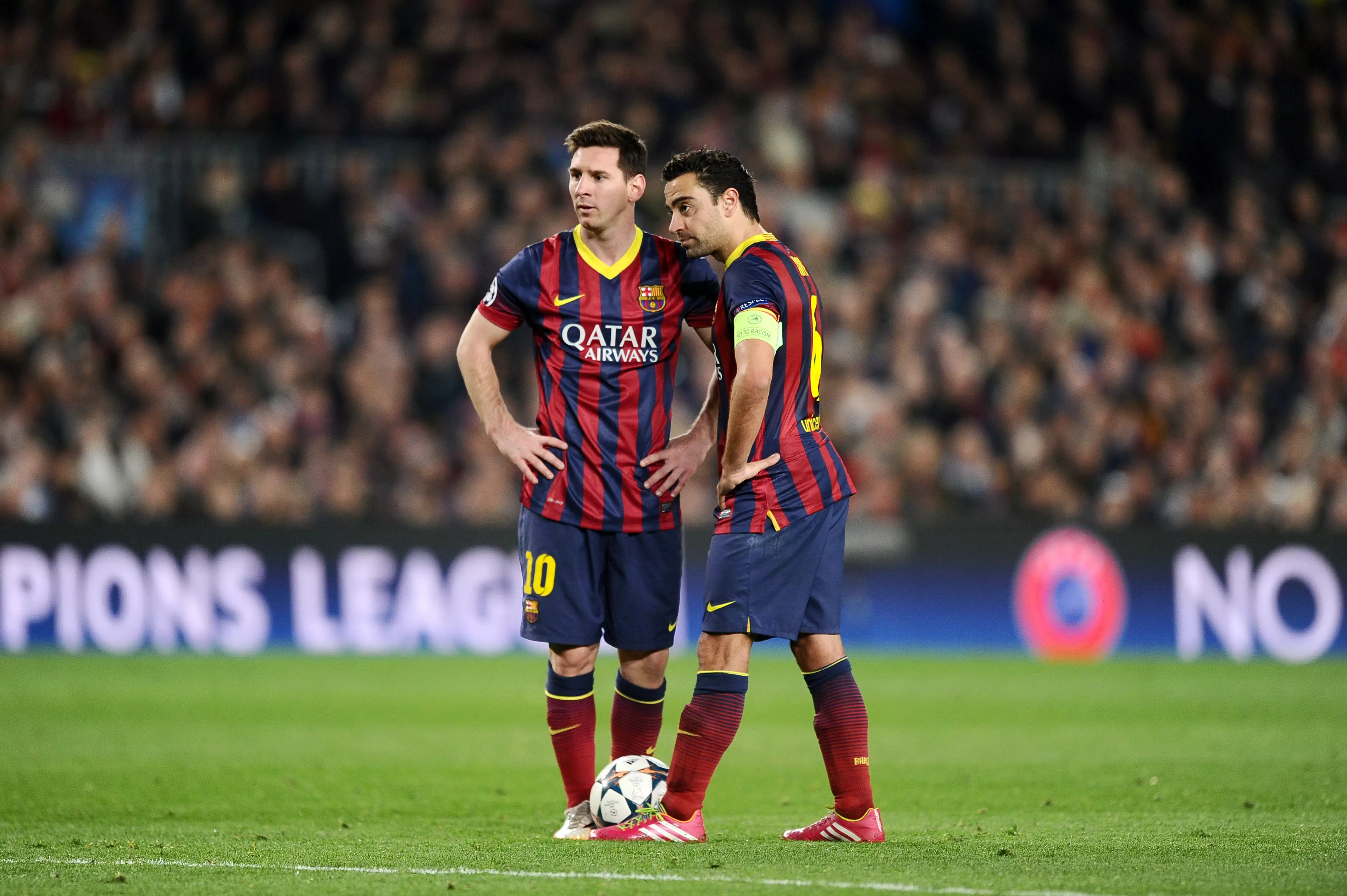 Xavi could help to replace Messi, not an easy task. Image: PA Images