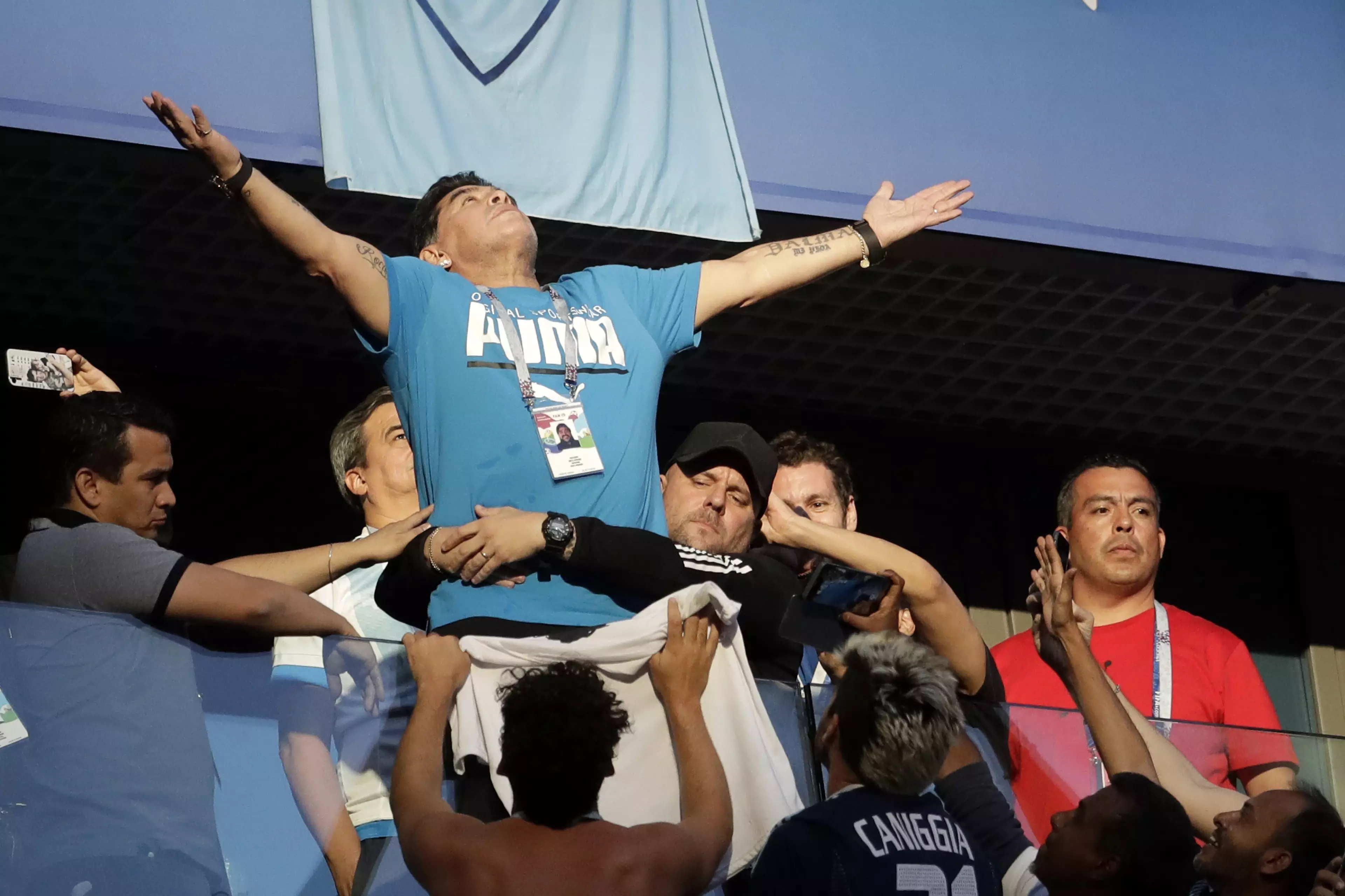 Maradona was on ridiculous form throughout Argentina's four games. Image: PA Images