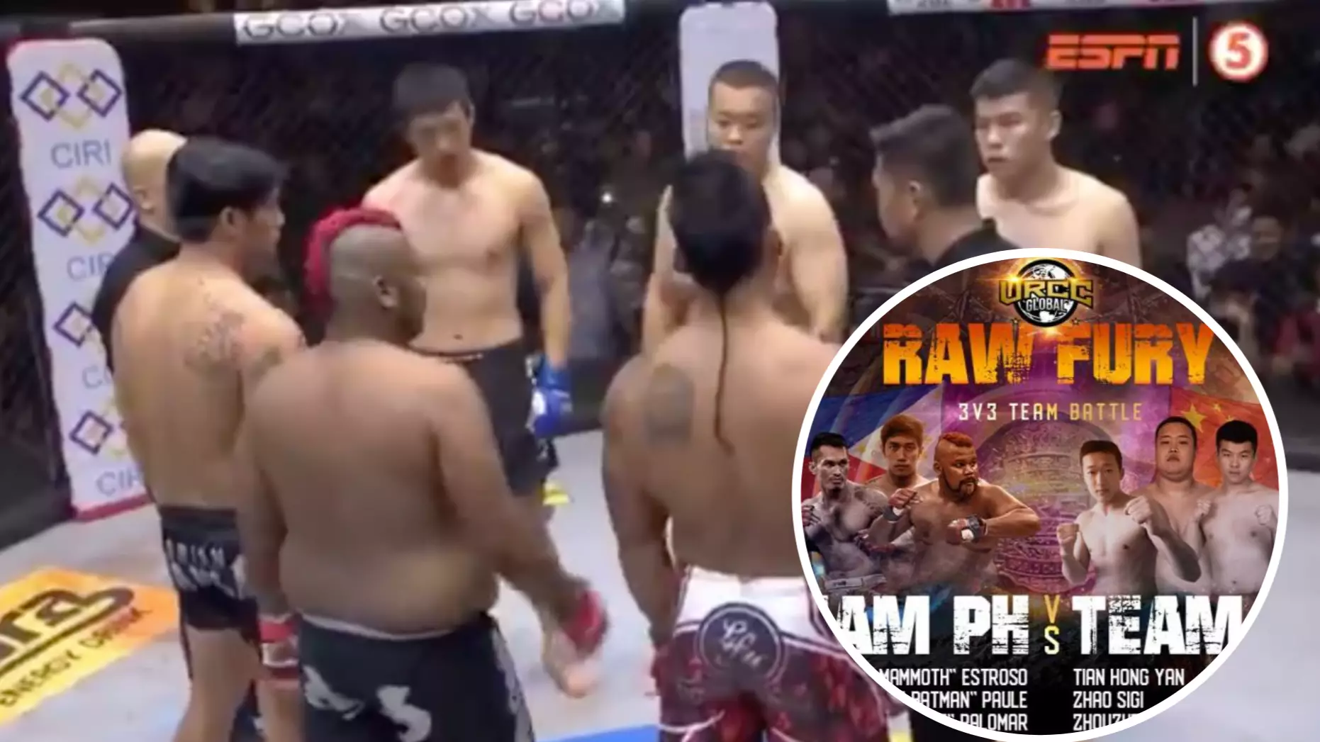 Team Philippines Vs Team China In A 3-Vs-3 MMA Fight Is Complete Chaos