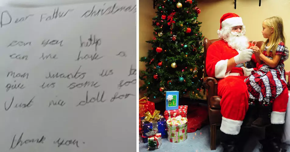 Little Girl Pens Heartbreaking Letter To Santa Asking For 'Food' And 'A Home' 