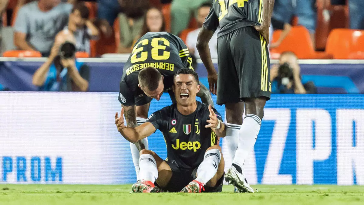 Cristiano Ronaldo was resorted to tears as his Champions League debut for Juventus ended with a red card