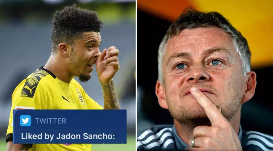 Jadon Sancho Hints At Manchester United Transfer By Liking Tweet 