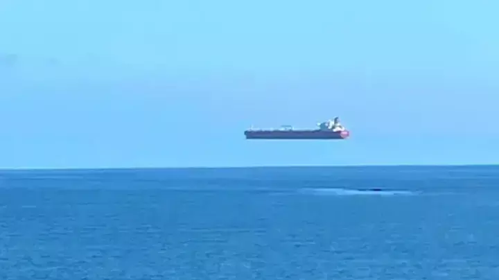 That ship, believe it or not, is not floating.