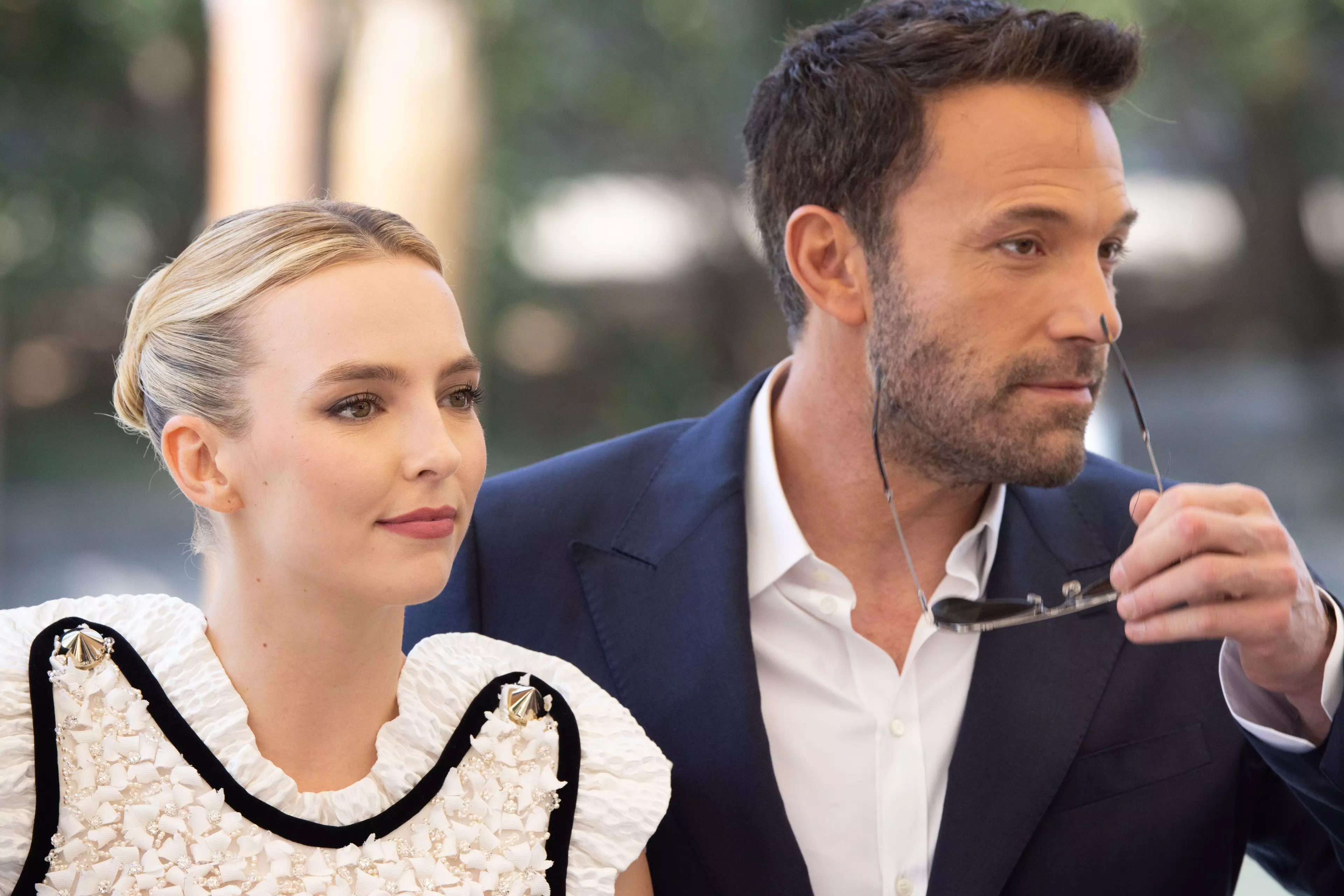 Affleck hadn't heard Comer's real voice properly until after they'd finished filming The Last Duel.