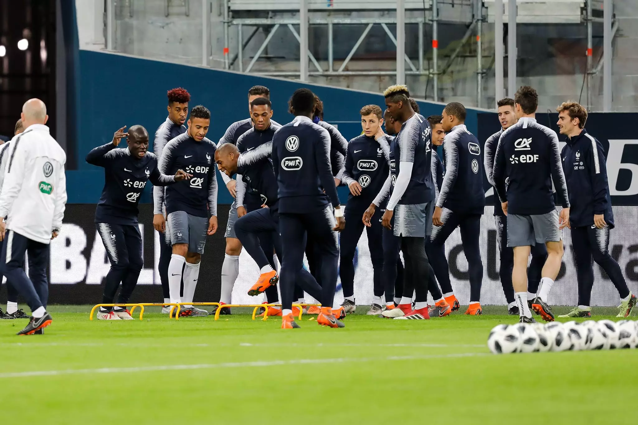 France team going through their paces during the March international break. Image: PA