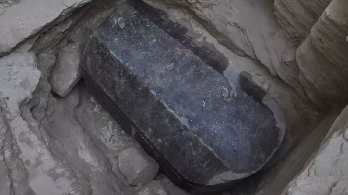 A Massive Black Granite Sarcophagus Has Been Unearthed In Egypt 