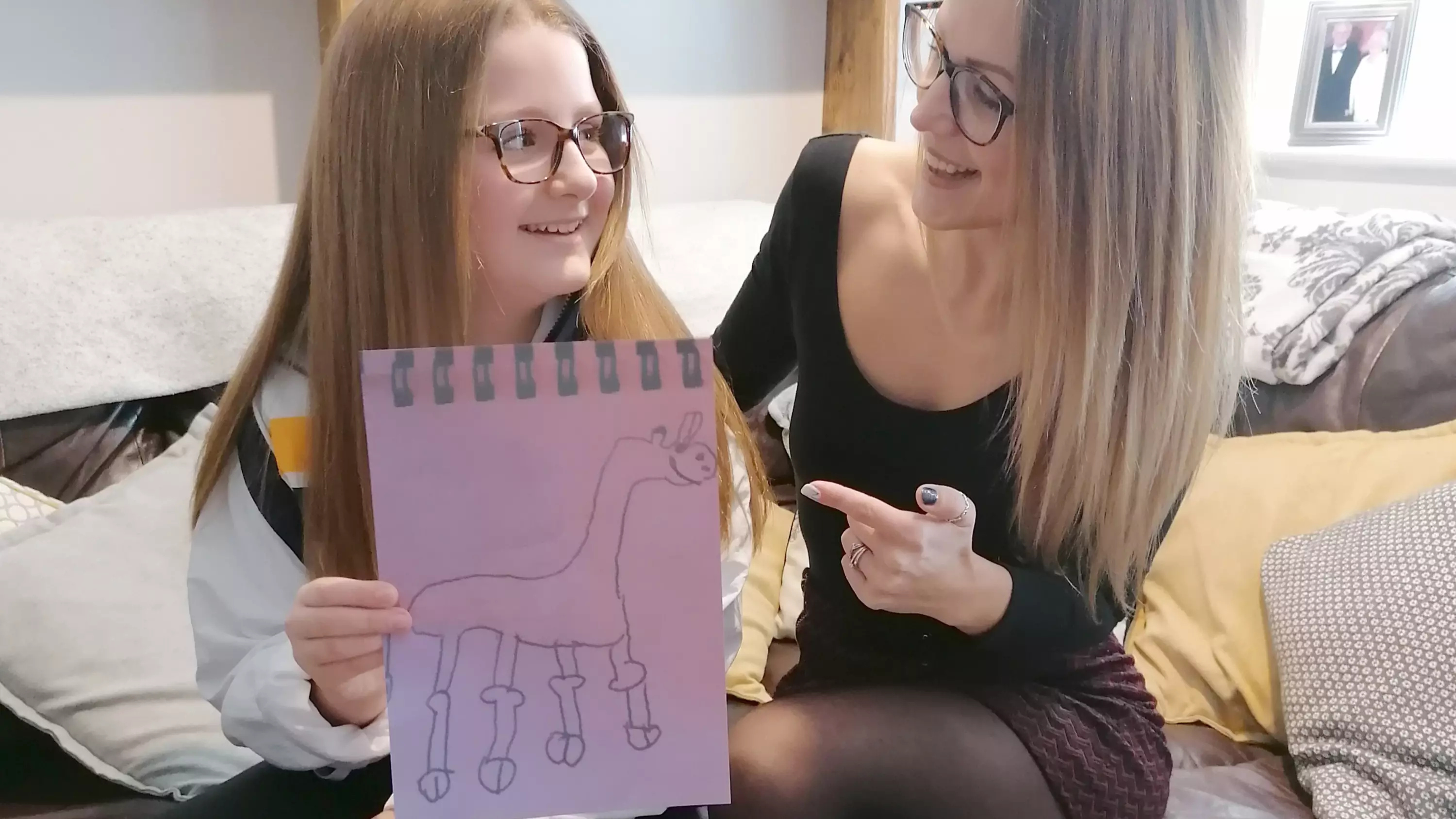 Girl Finally Realises Why Parents Found Giraffe Drawing So Funny 