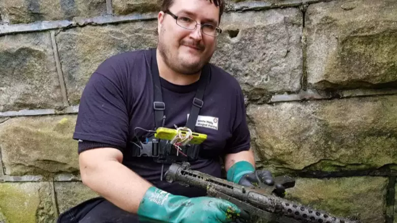 Magnet Fisherman Finds Two Submachine Guns And Revolver In UK Canal