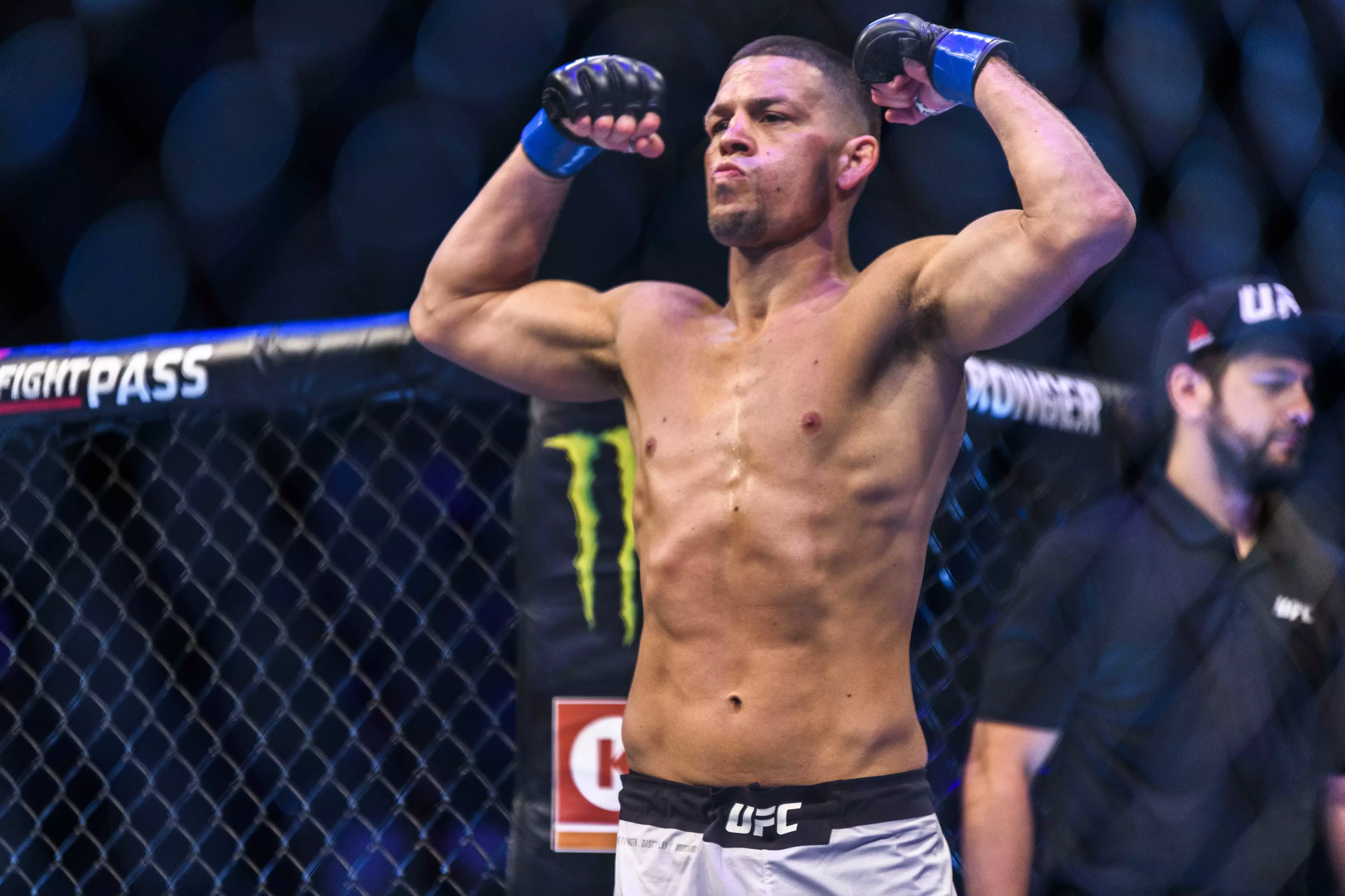 Nate Diaz made a winning return to the Octagon after three years out