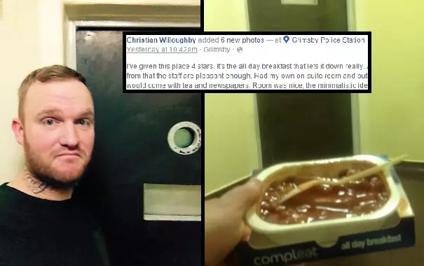 Arrested Guy Sneaks Phone Into Cell And Posts TripAdvisor-Style Review On Facebook