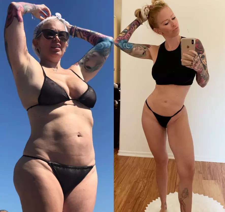 Jameson regularly posts body transformation pictures on her Instagram.