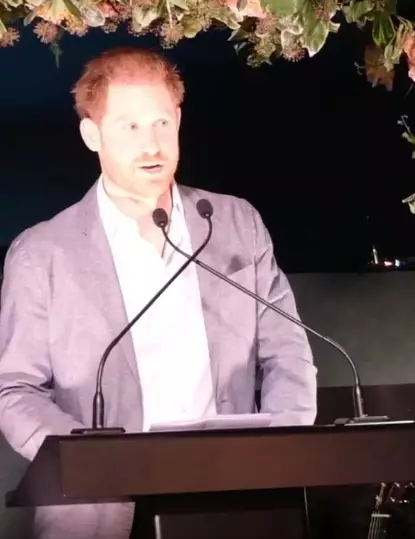 Prince Harry gave a speech at The Ivy Chelsea Club for his charity, Sentebale (