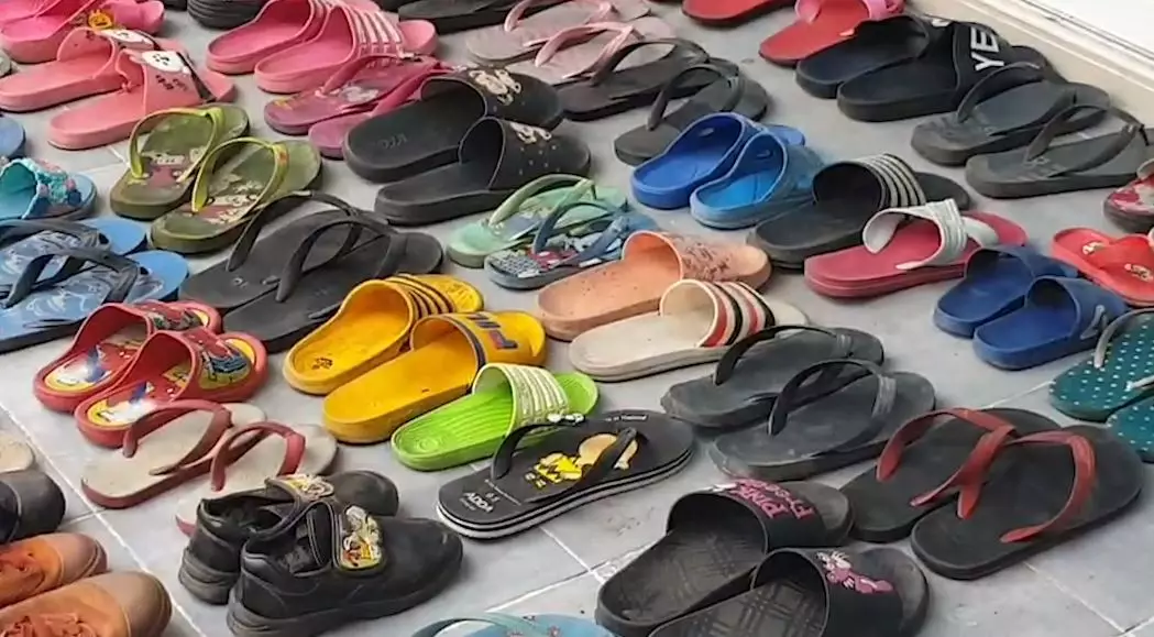 Theerapat claimed he would wear the flip-flops around his home.