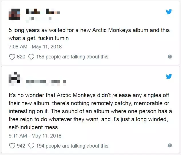 Fans react to the latest Arctic Monkeys album.