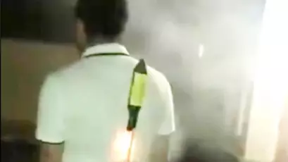 Man Filmed Firing A Rocket From Between His Bum Cheeks